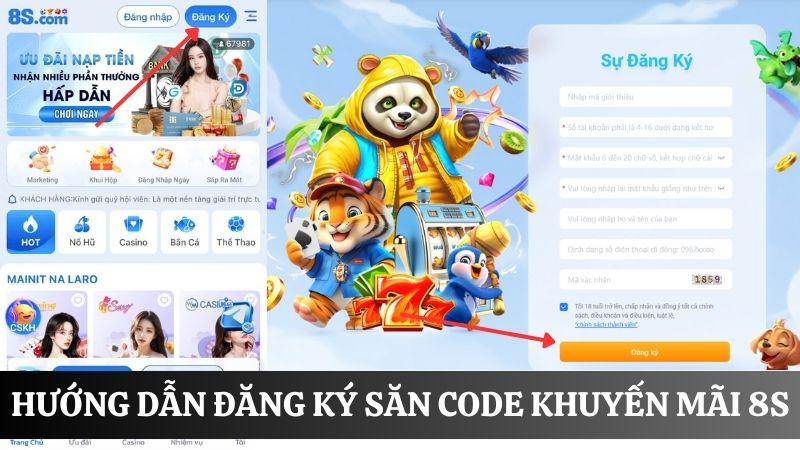 Tham gia nhận code khuyến mãi 8S